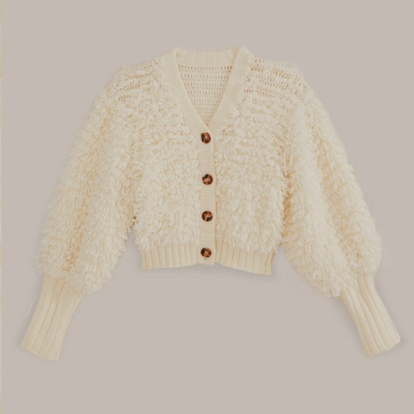 FARM Rio Cream Textured Cardigan - Picture 9 of 9
